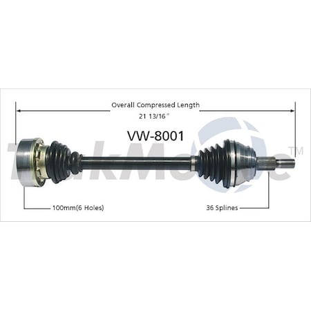 Surtrack Axle Cv Axle Shaft, Vw-8001 VW-8001